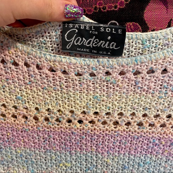 VINTAGE KNIT PASTEL SWEATER - Picture 4 of 5